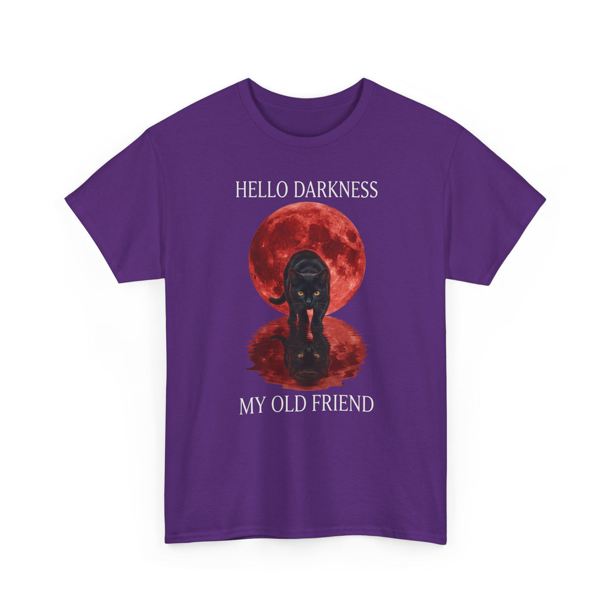 Hello Darkness My Old Friend Black Cat T-Shirt