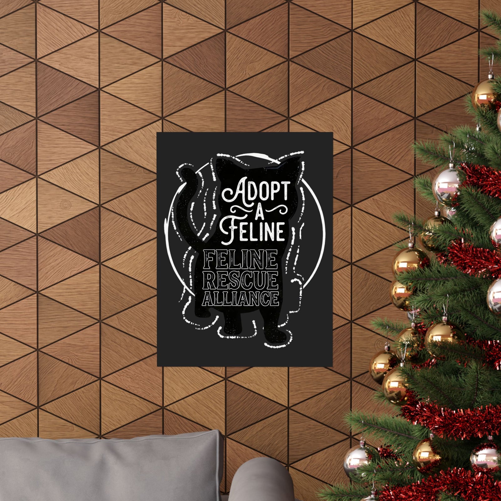 Adopt a Feline Poster – Feline Rescue Alliance Cat Poster, Cat Lover Graphic Poster