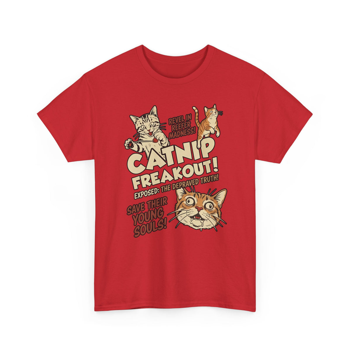 Catnip Freakout T-Shirt — Funny Cat Lover Tee