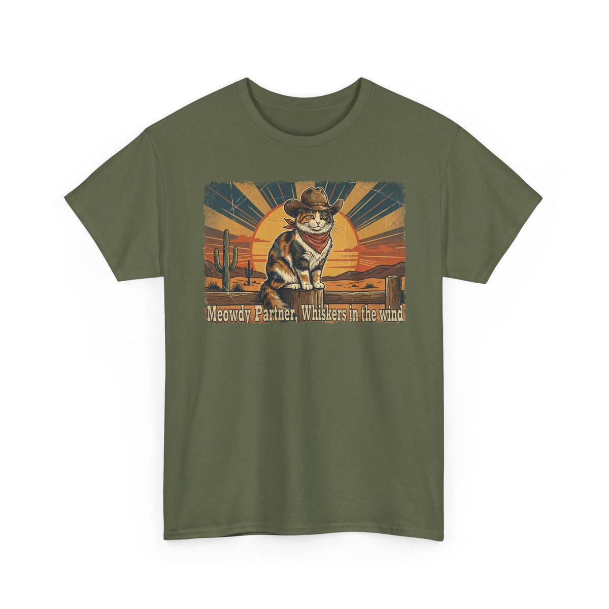 Meowdy Partner T-Shirt — Cute Cat Cowboy Graphic Tee