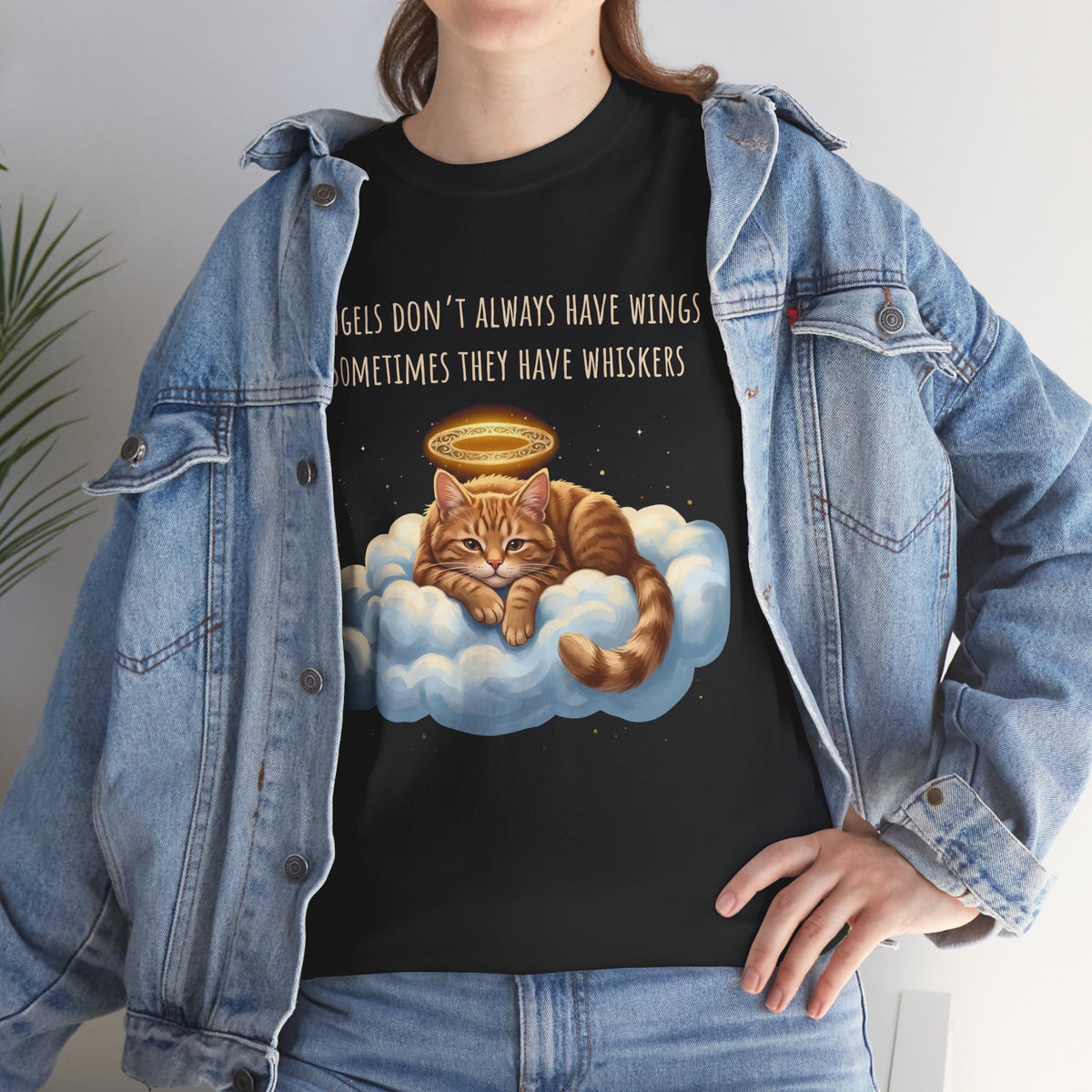 Cat T-Shirt — "Angels Don't Always Have Wings, Sometimes They Have Whiskers"