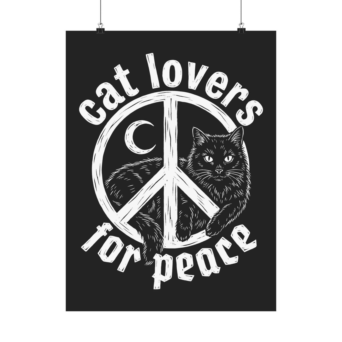 Cat Lovers For Peace Poster