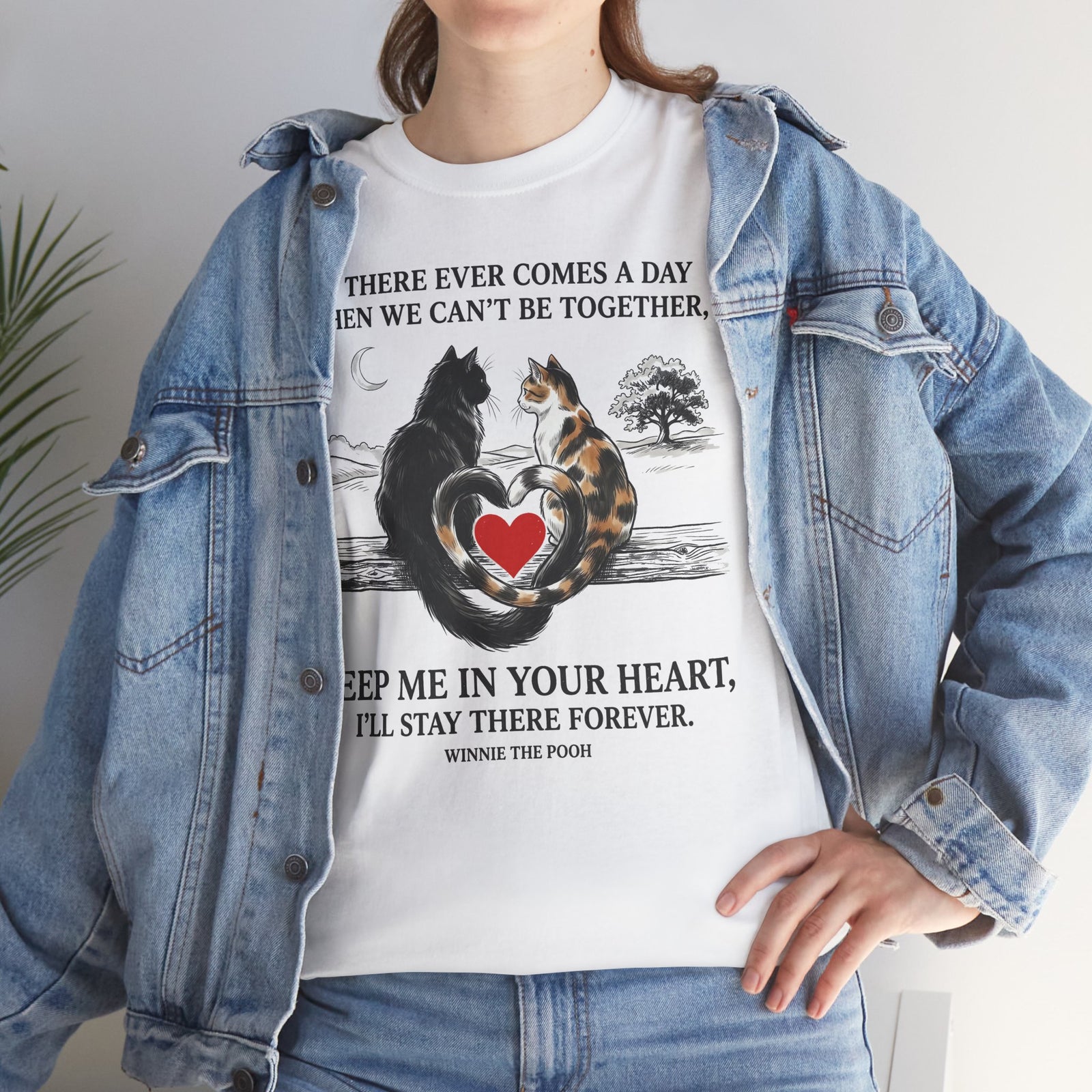 Cat Memorial T-Shirt — "Keep Me In Your Heart" Remembrance Tee
