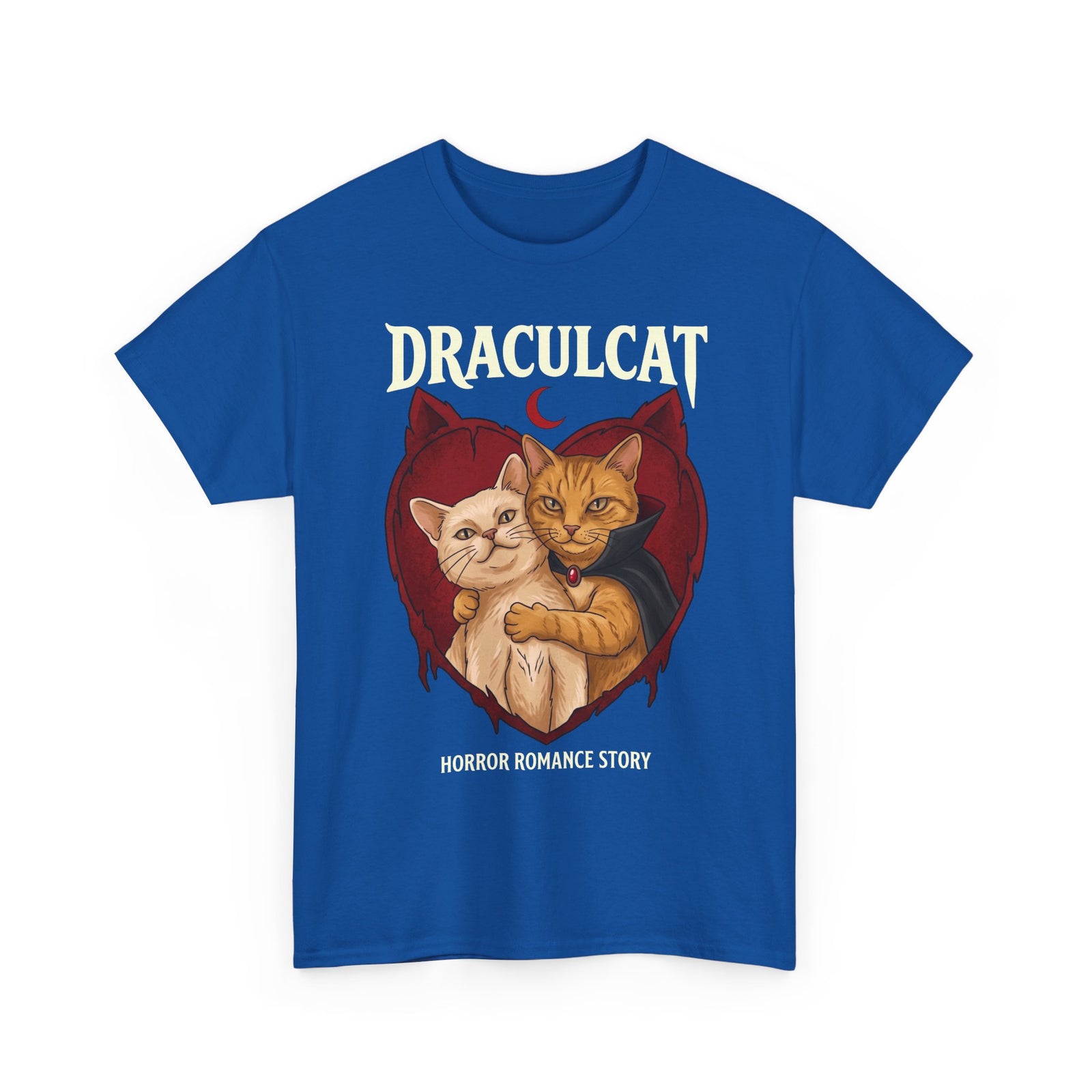 Draculcat Tee – Horror Romance Cat Graphic T-Shirt