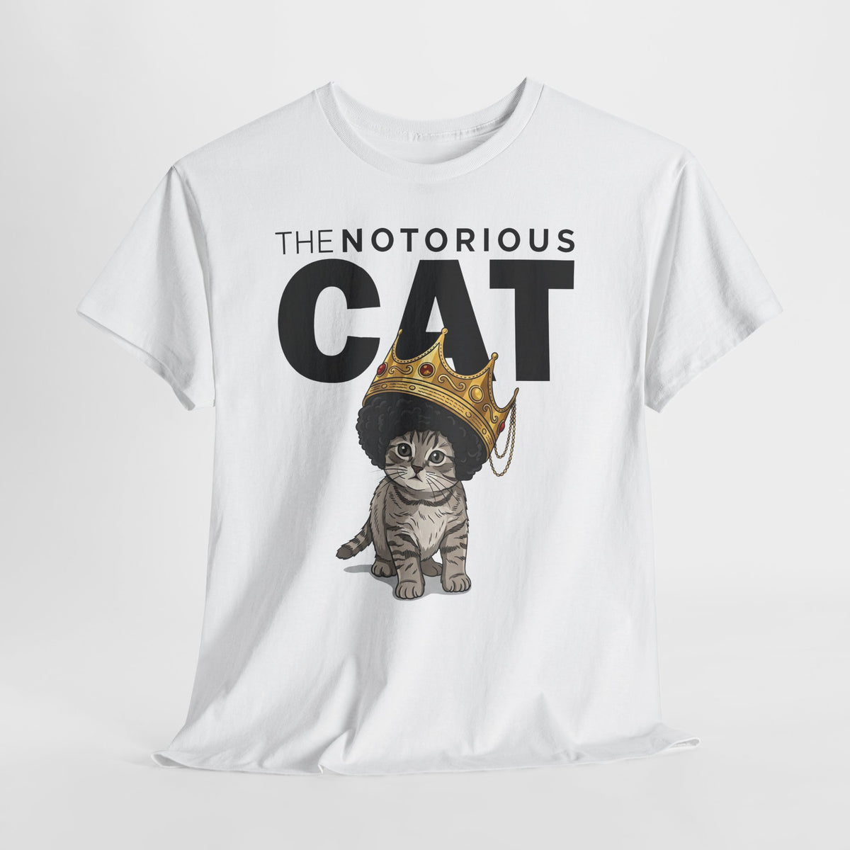 Notorious Cat T-Shirt — Cute Kitten with Crown Graphic