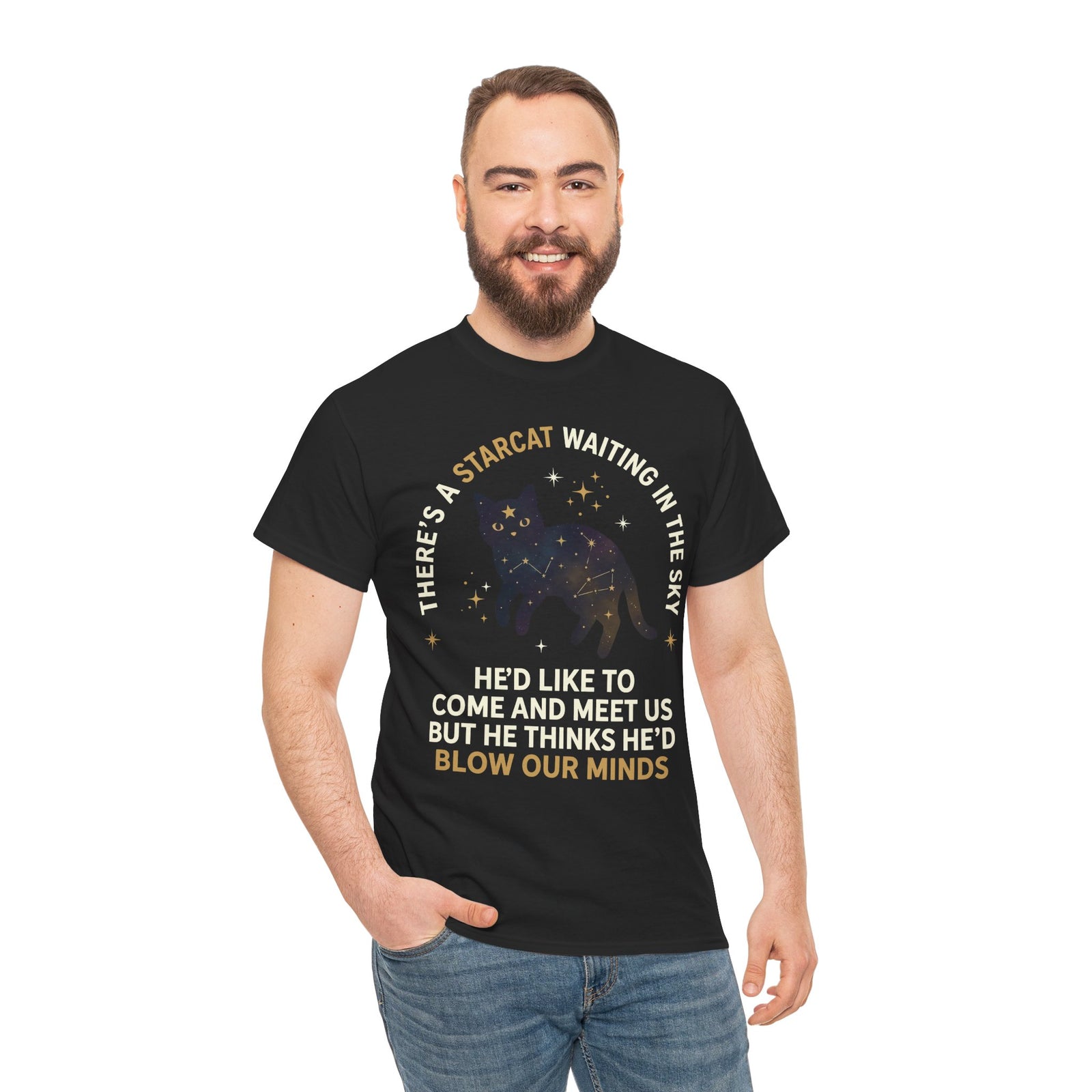 Starcat Tee — "There's a Starcat Waiting in the Sky" Galaxy T-Shirt