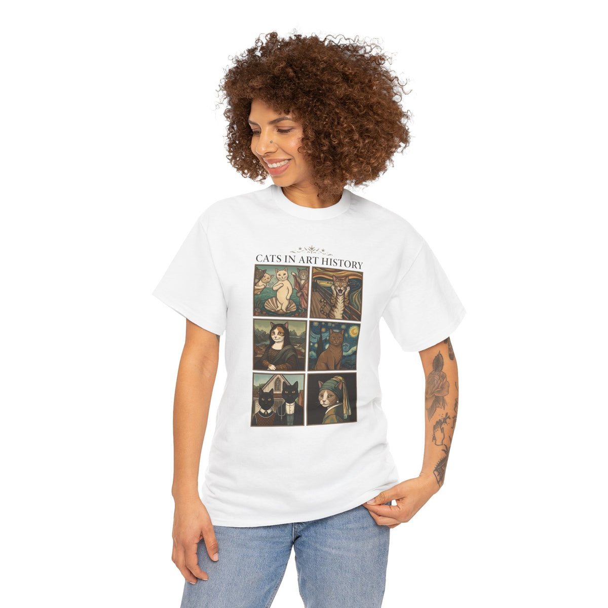 Cats in Art History T-Shirt — Vintage Art Cat Tee for Cat Lovers & Art Fans