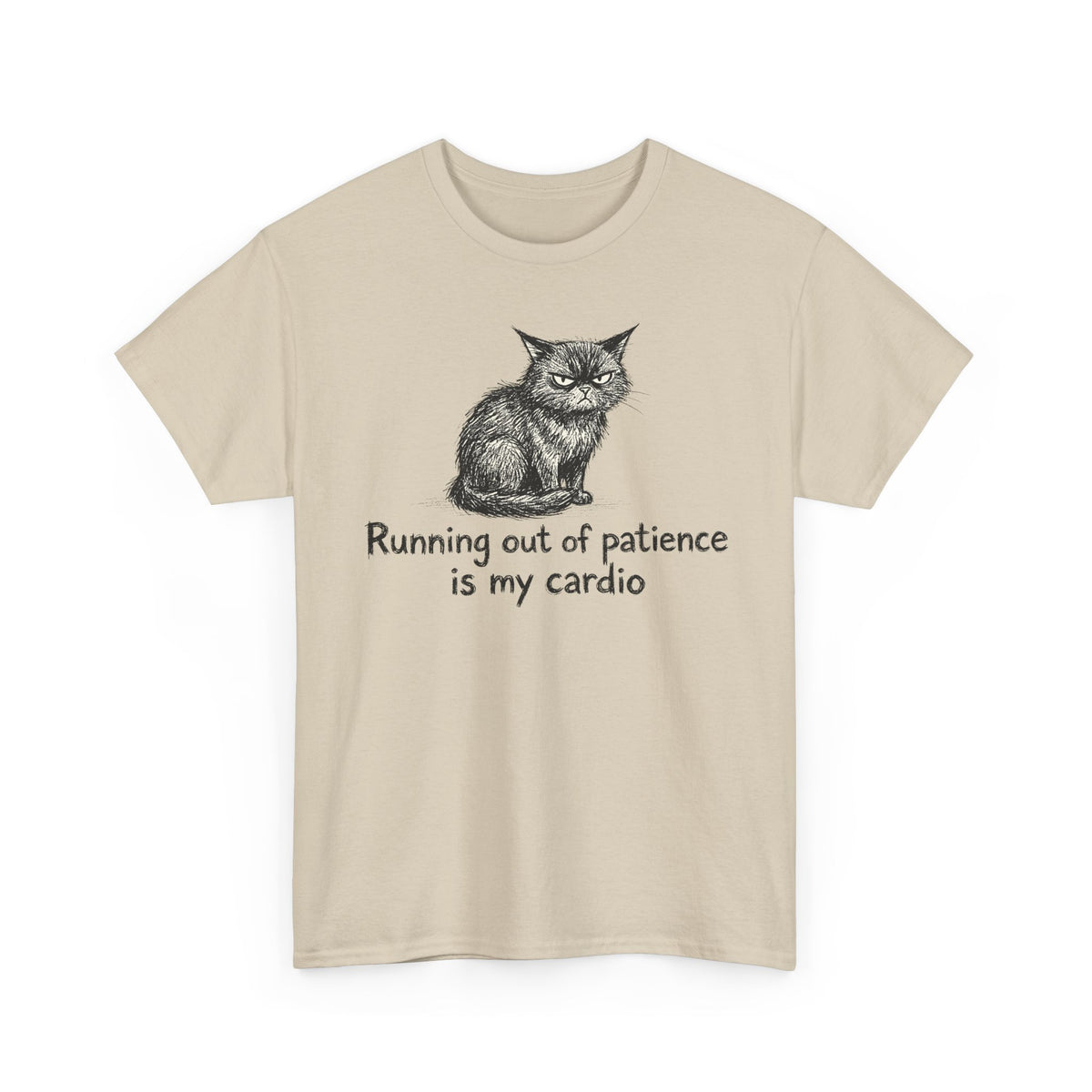 Running Out Of Patience Is My Cardio Cat T-Shirt