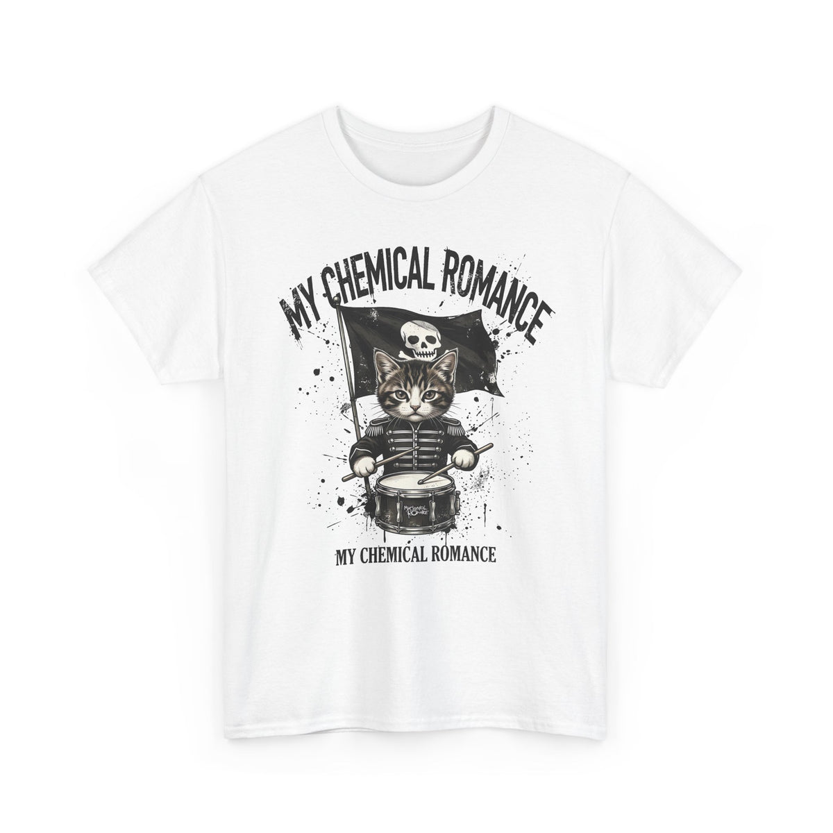 My Chemical Romance Cat Skull Tee — Gothic Band Shirt