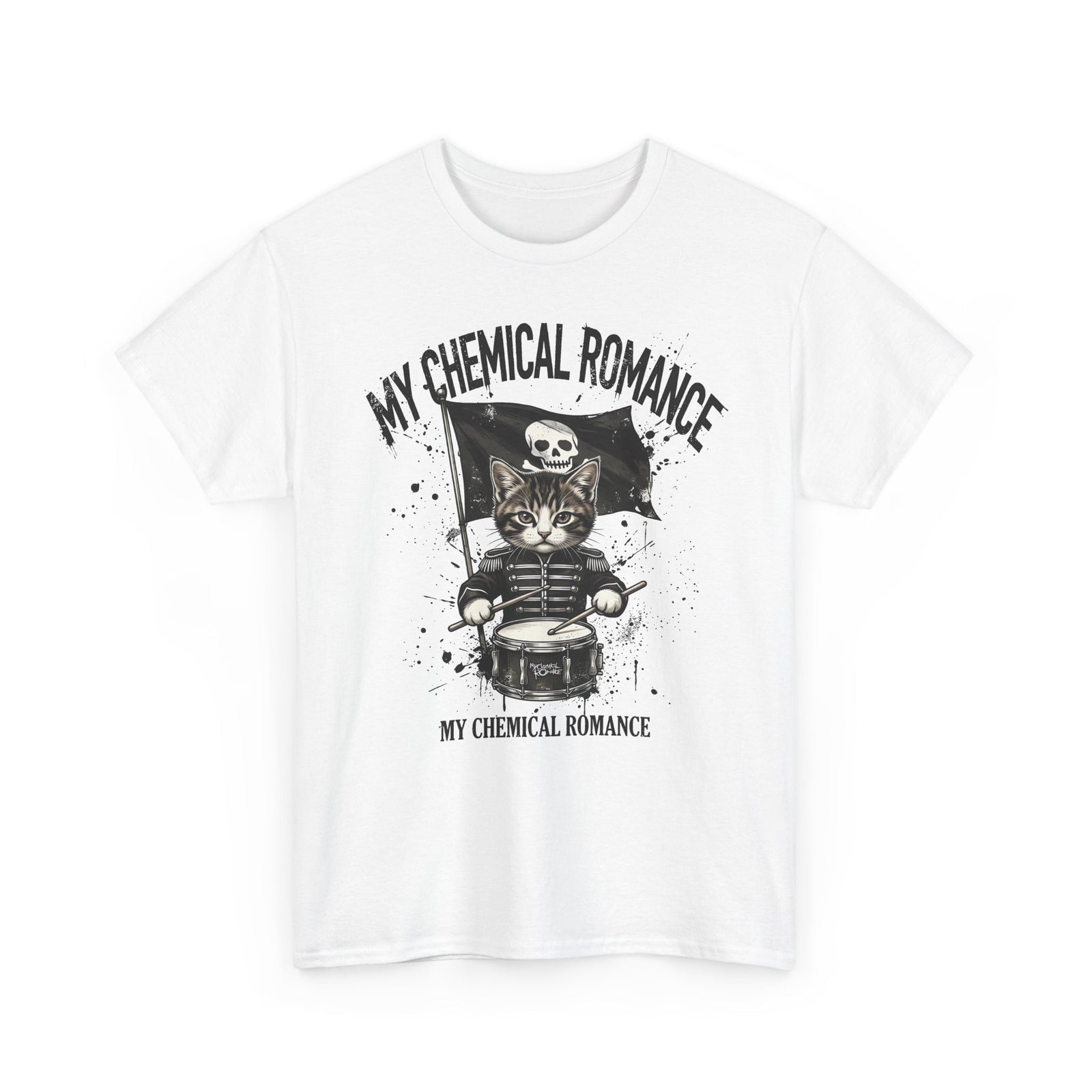 My Chemical Romance Cat Skull Tee — Gothic Band Shirt