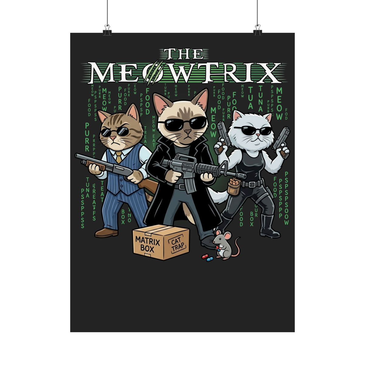 The Meowtrix Cat Movie Parody Poster