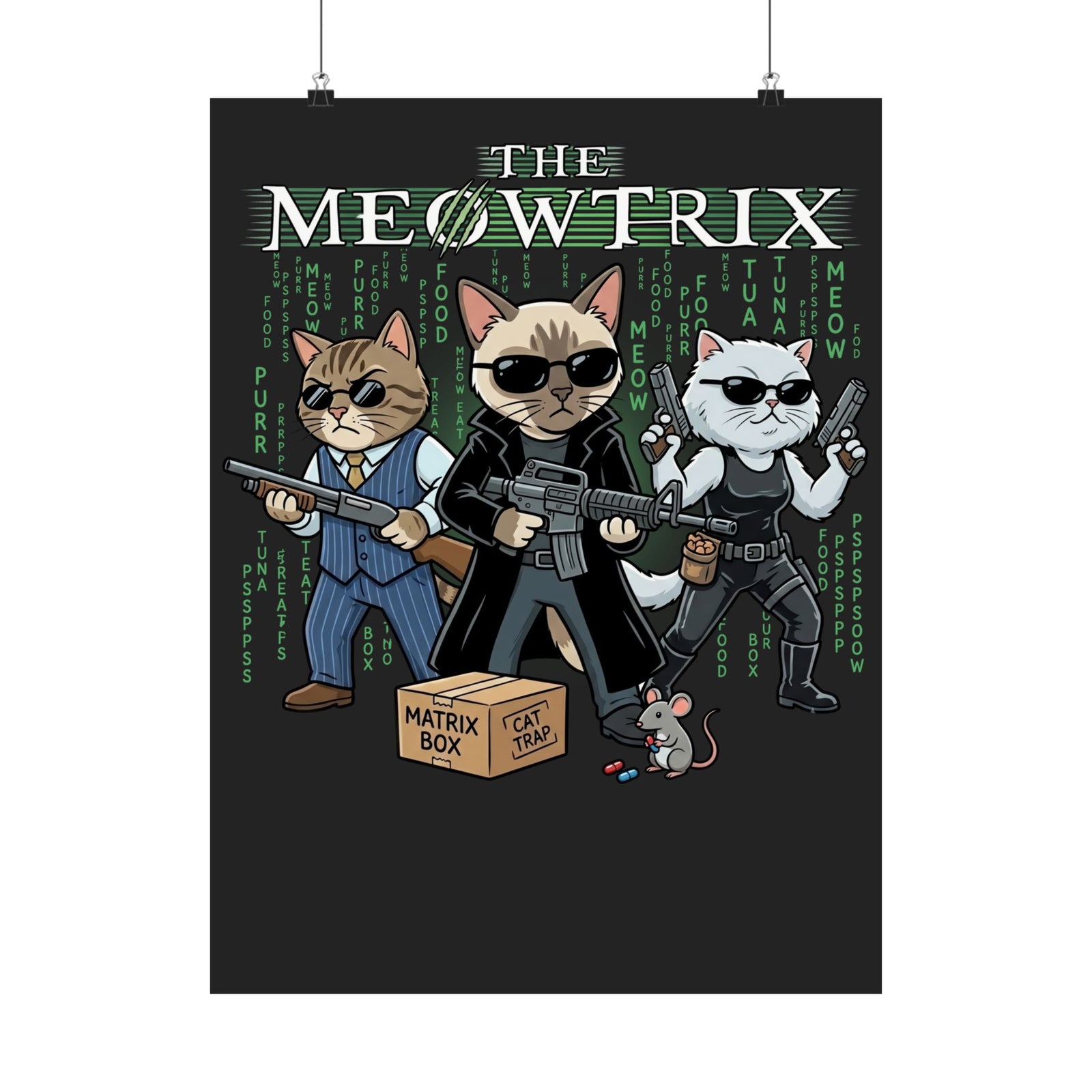 The Meowtrix Cat Movie Parody Poster
