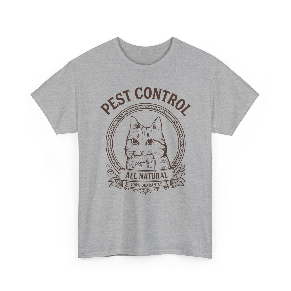 All Natural Pest Control – Funny Cat T-Shirt