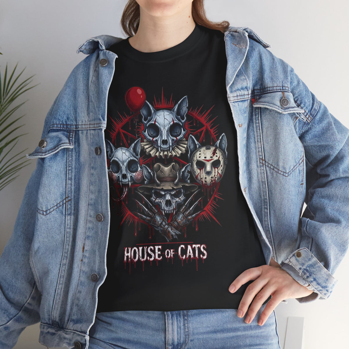 House Of Cats Horror Movie T-Shirt — Slashers Cat Skull Graphic Tee