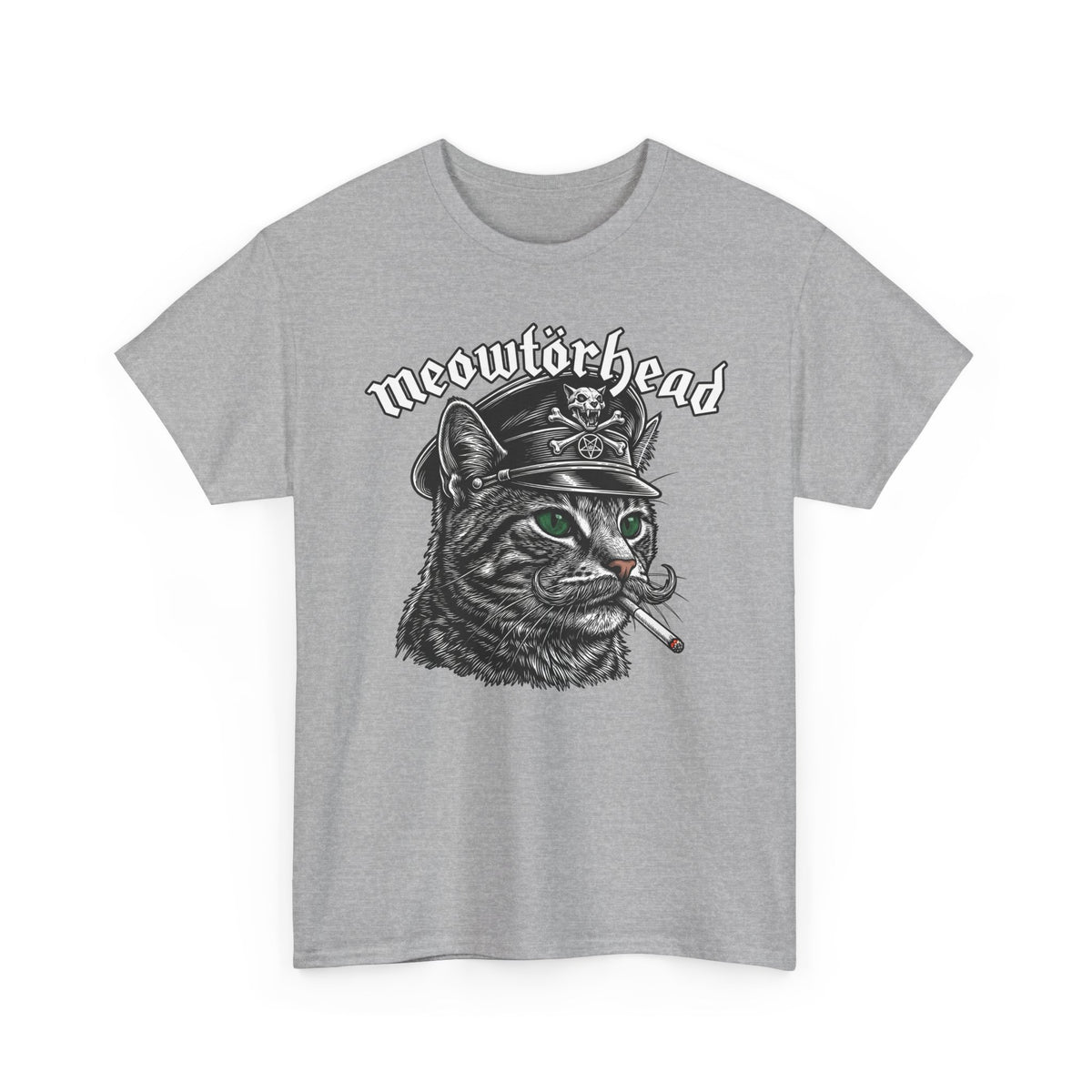 Meowtörhead Cat Band Tee — Retro Rock Cat Graphic T-Shirt