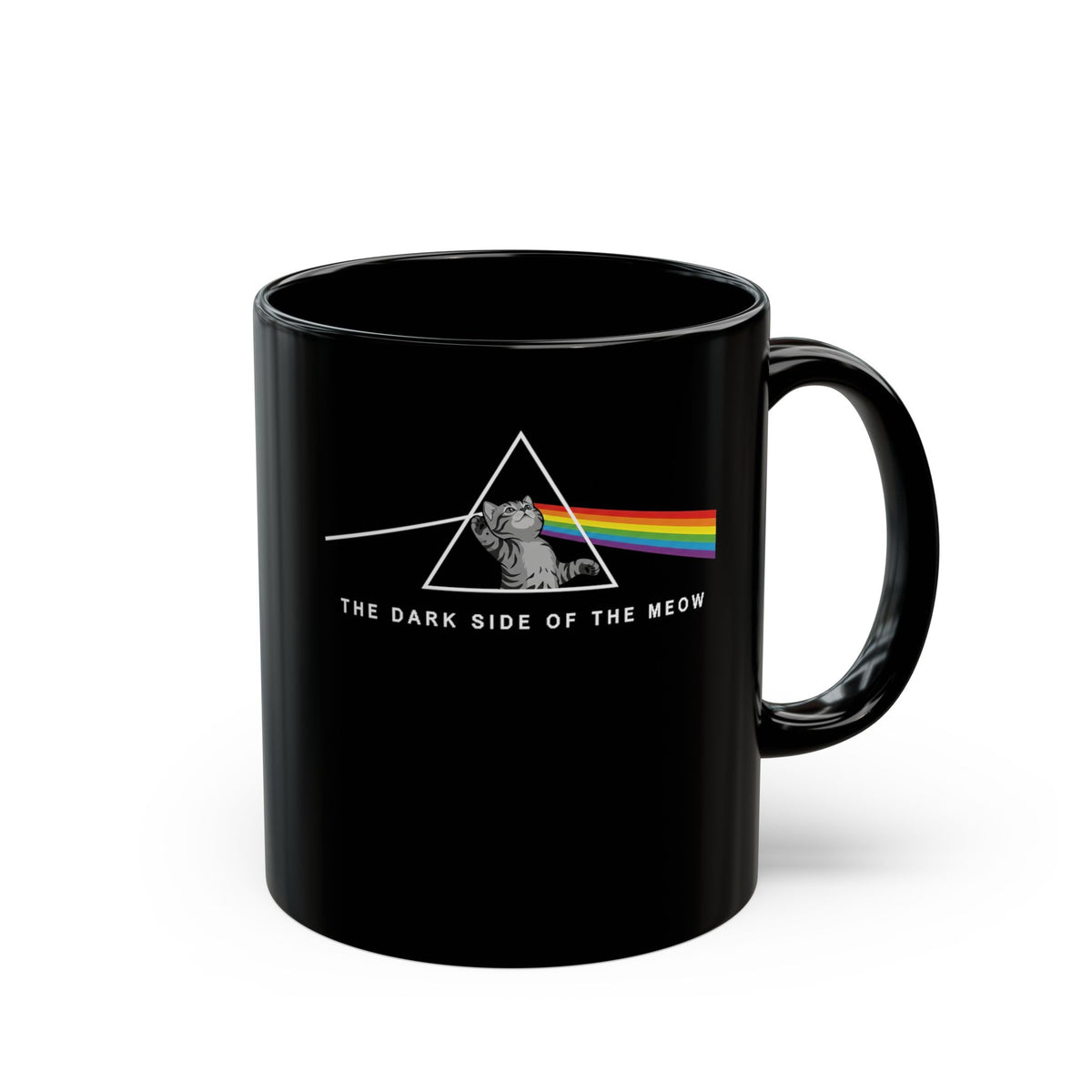 The Dark Side of Meow Black Mug Cat Humor Mug
