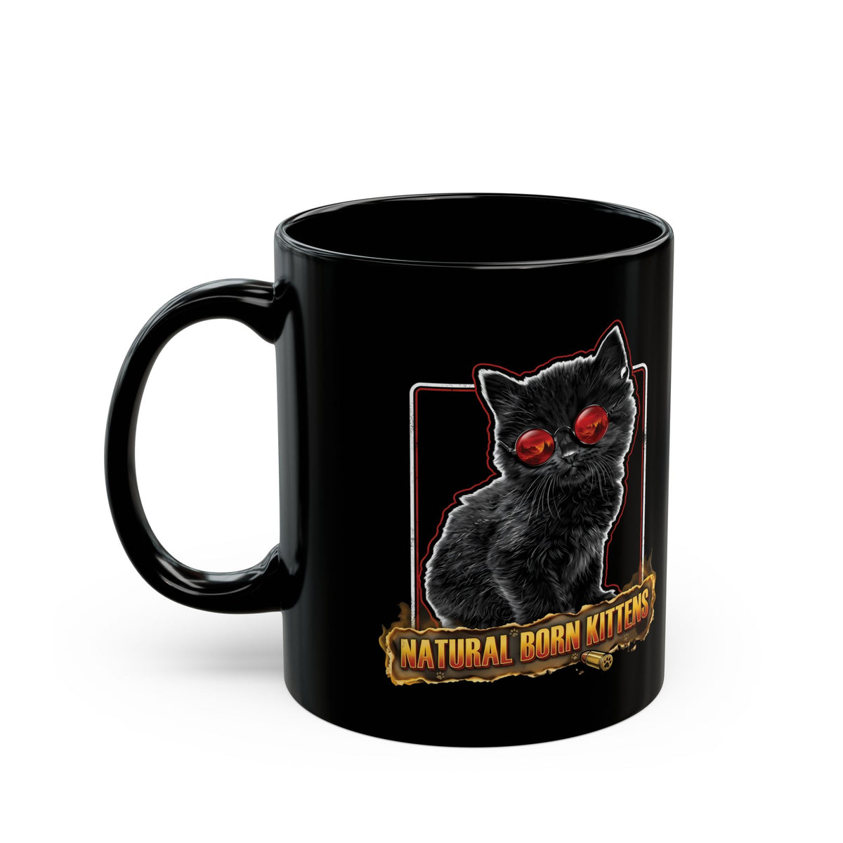 Natural Born Kittens Black Mug