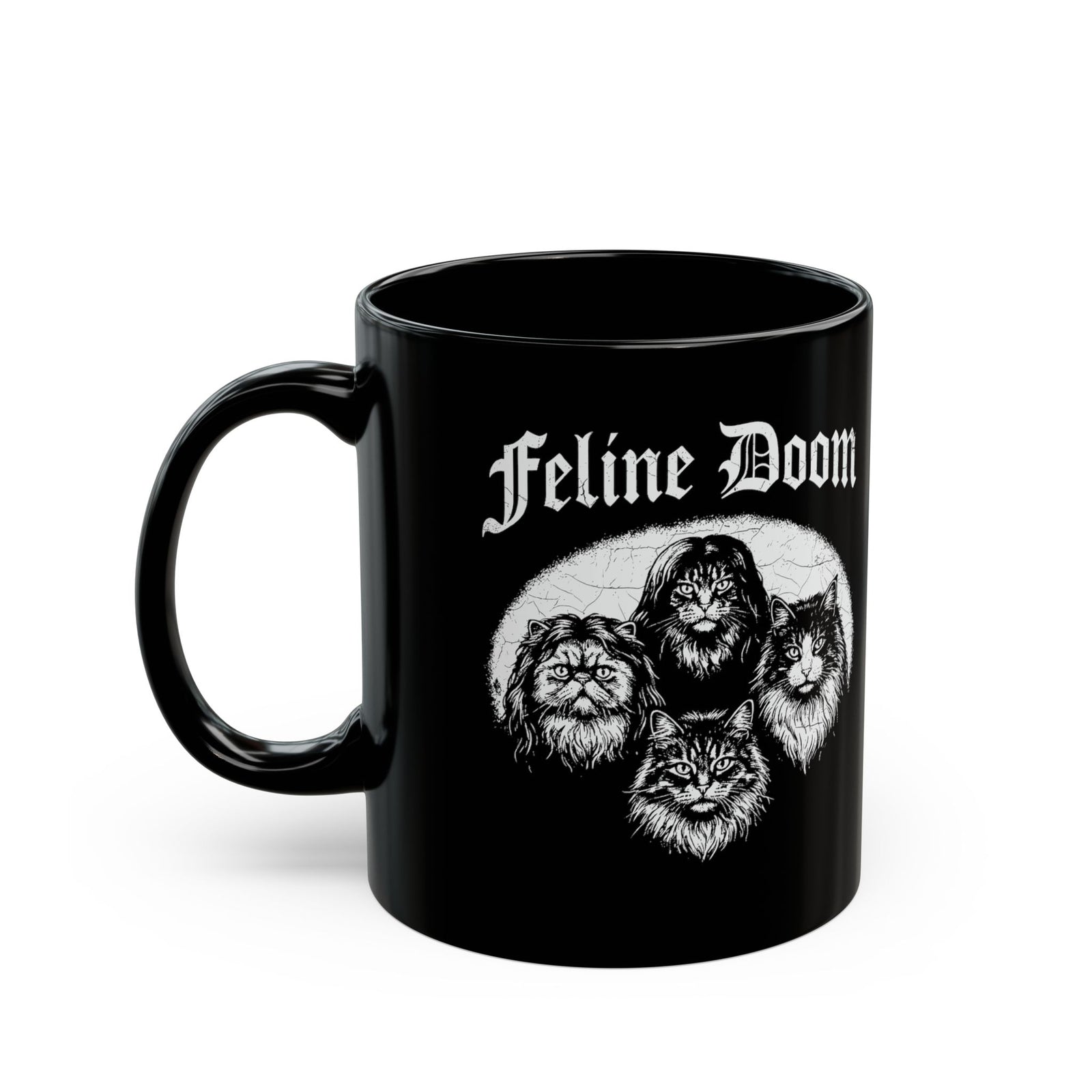 Feline Doom Cat Sabbath Black Mug