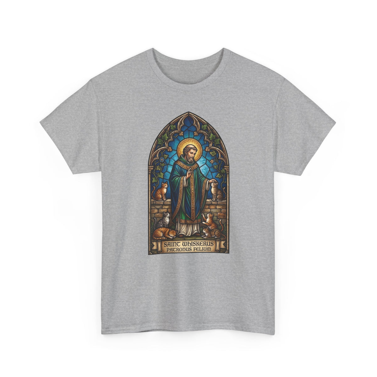 Patronus Felium 'Saint Whiskerus' T-Shirt