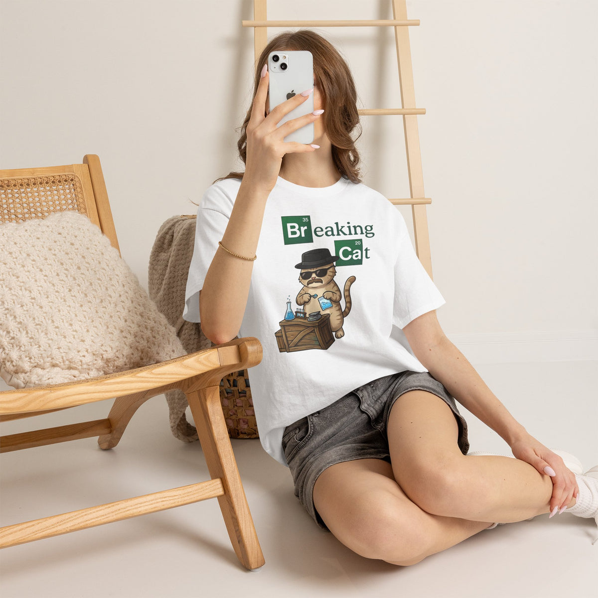Breaking Cat T-Shirt — Funny Cat Graphic Tee