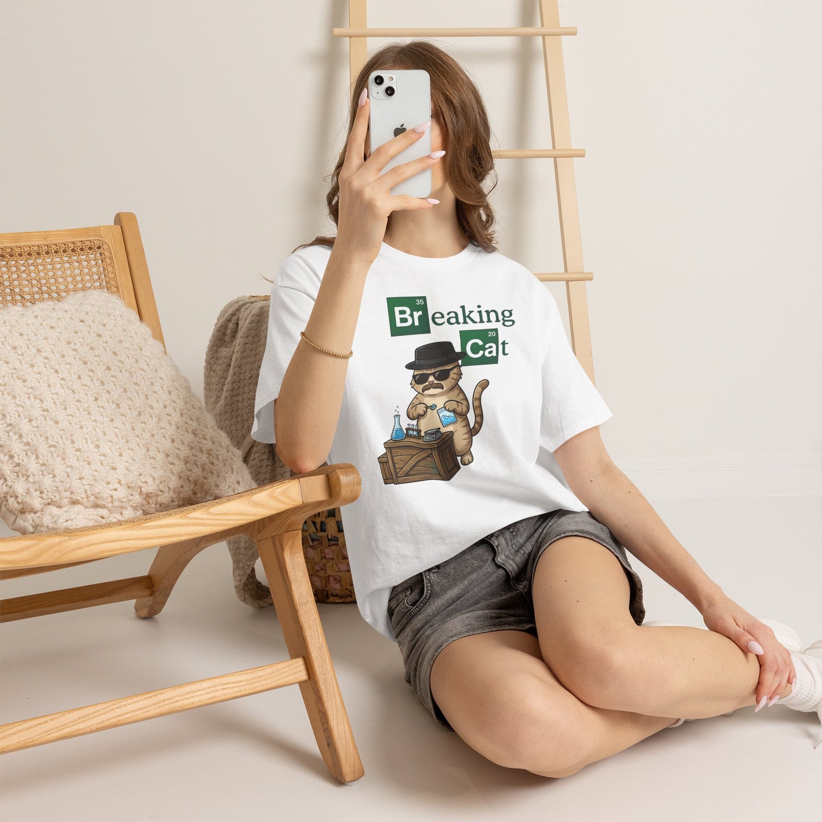 Breaking Cat T-Shirt — Funny Cat Graphic Tee