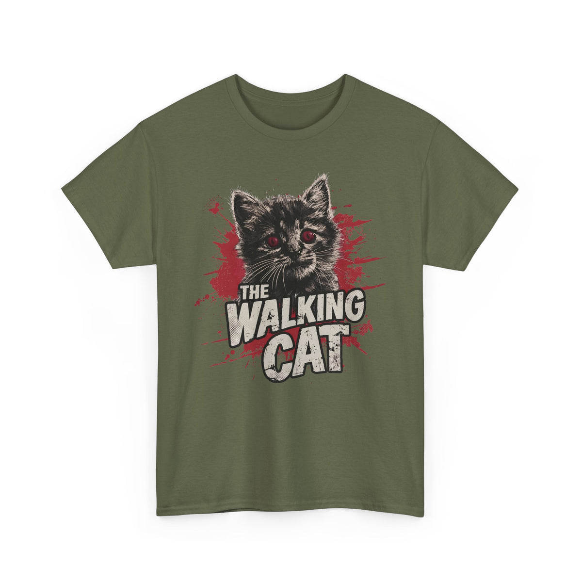The Walking Cat T-Shirt — Funny Zombie Horror Movie Parody Tee
