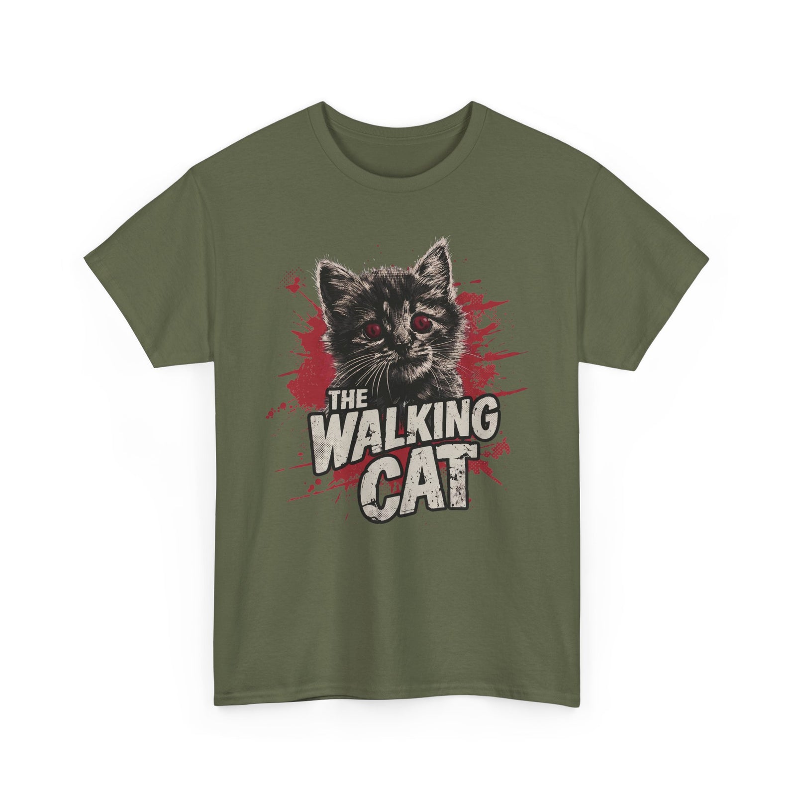 The Walking Cat T-Shirt — Funny Zombie Horror Movie Parody Tee