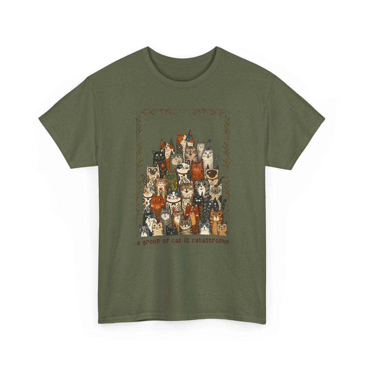 'A Group of Cats Is Catastrophe' T-Shirt — Funny Cat Lover Tee