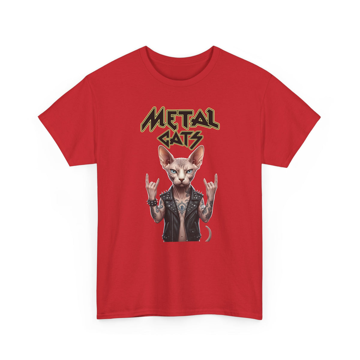 Metal Cats T-Shirt — Heavy Metal Cat Graphic Tee