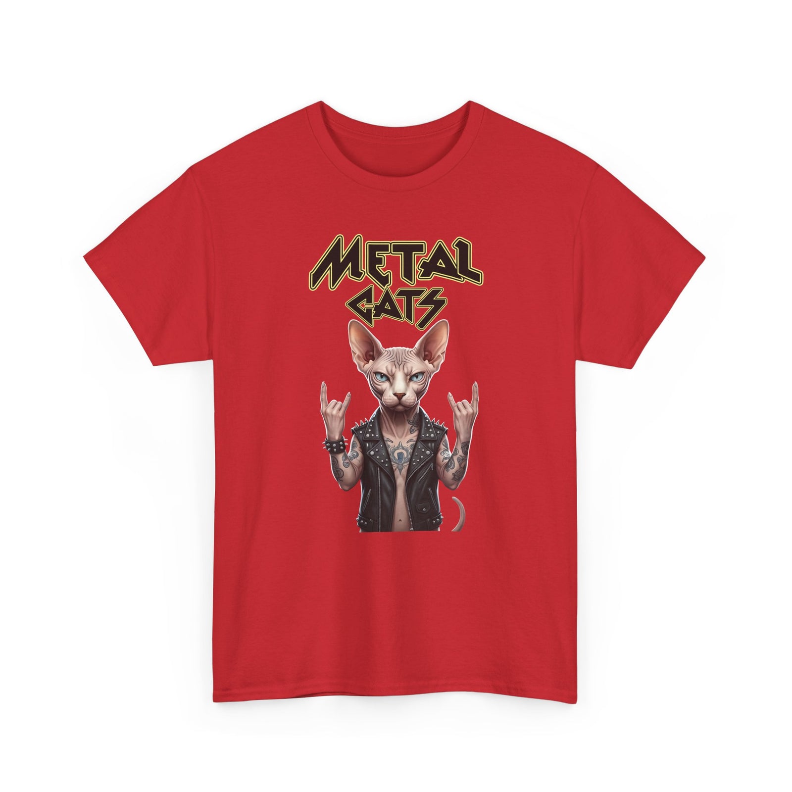 Metal Cats T-Shirt — Heavy Metal Cat Graphic Tee