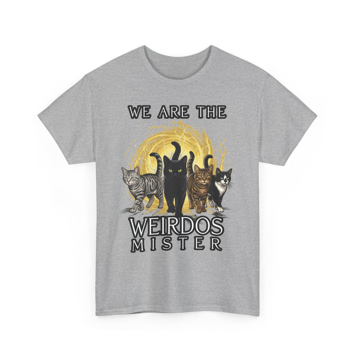 We Are The Weirdos Mister Tee — Gothic Cat Witchcraft Graphic T-Shirt