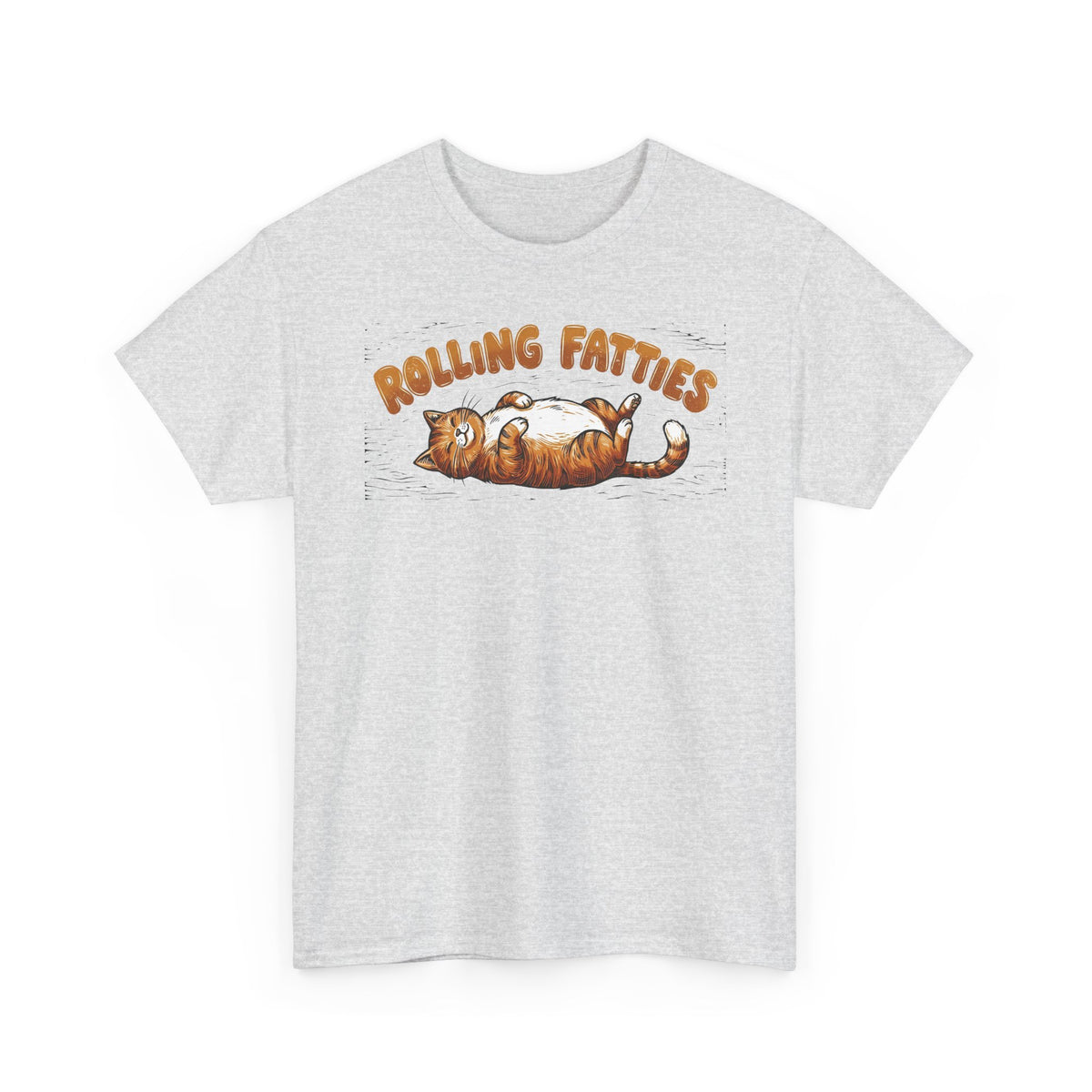Rolling Fatties Cat T-Shirt — Cute Cartoon Cat Graphic Tee