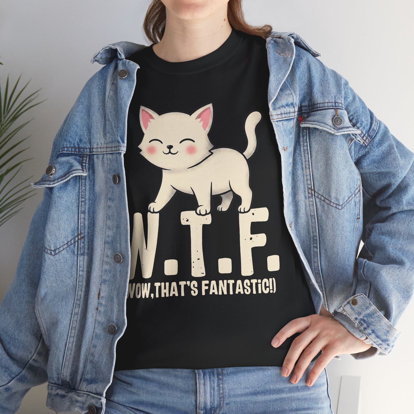 W.T.F. Cat Tee — Cute Kitten "Wow, That’s Fantastic" Graphic T-Shirt