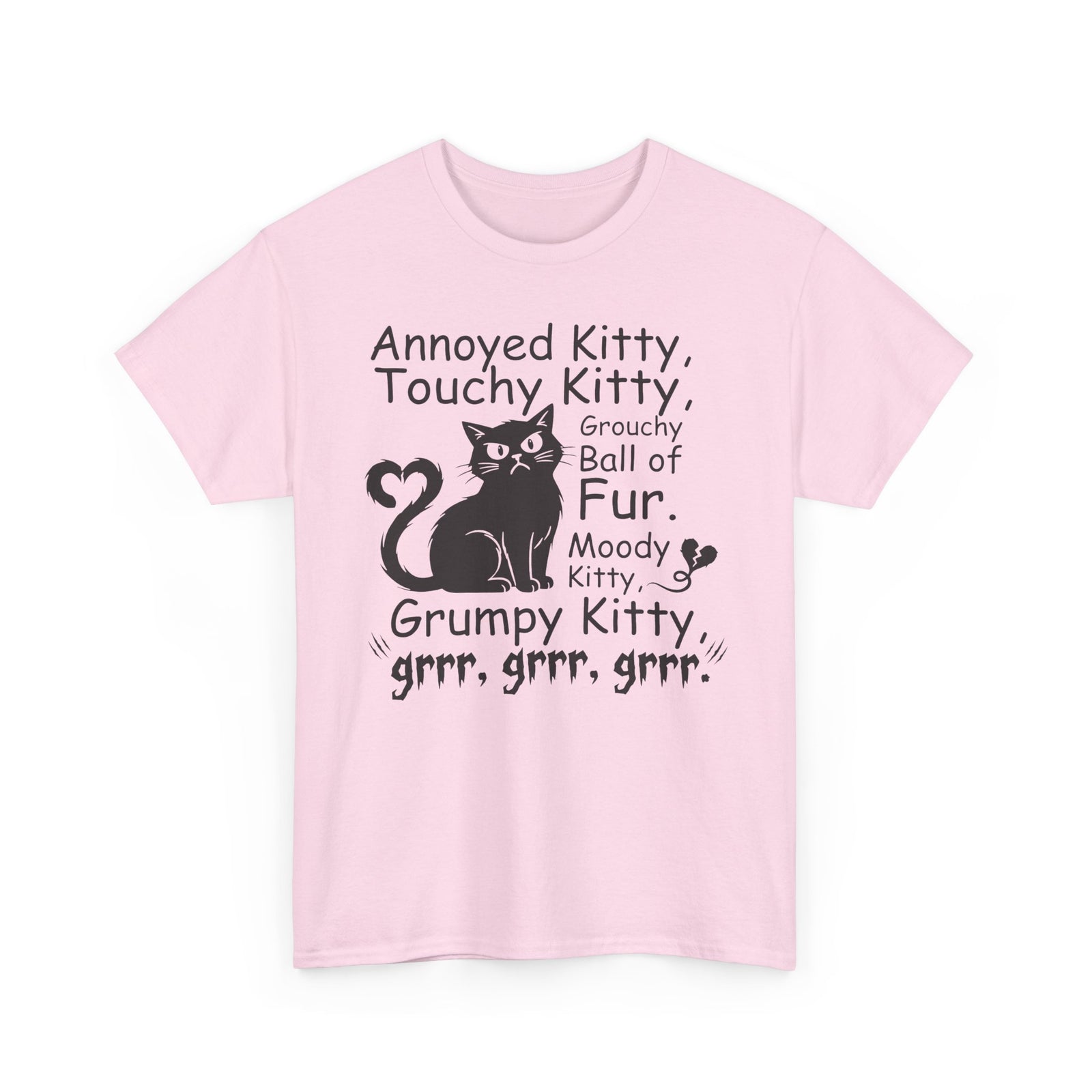 Grouchy Ball of Fur T-Shirt — Annoyed Kitty, Touchy Kitty Graphic Tee