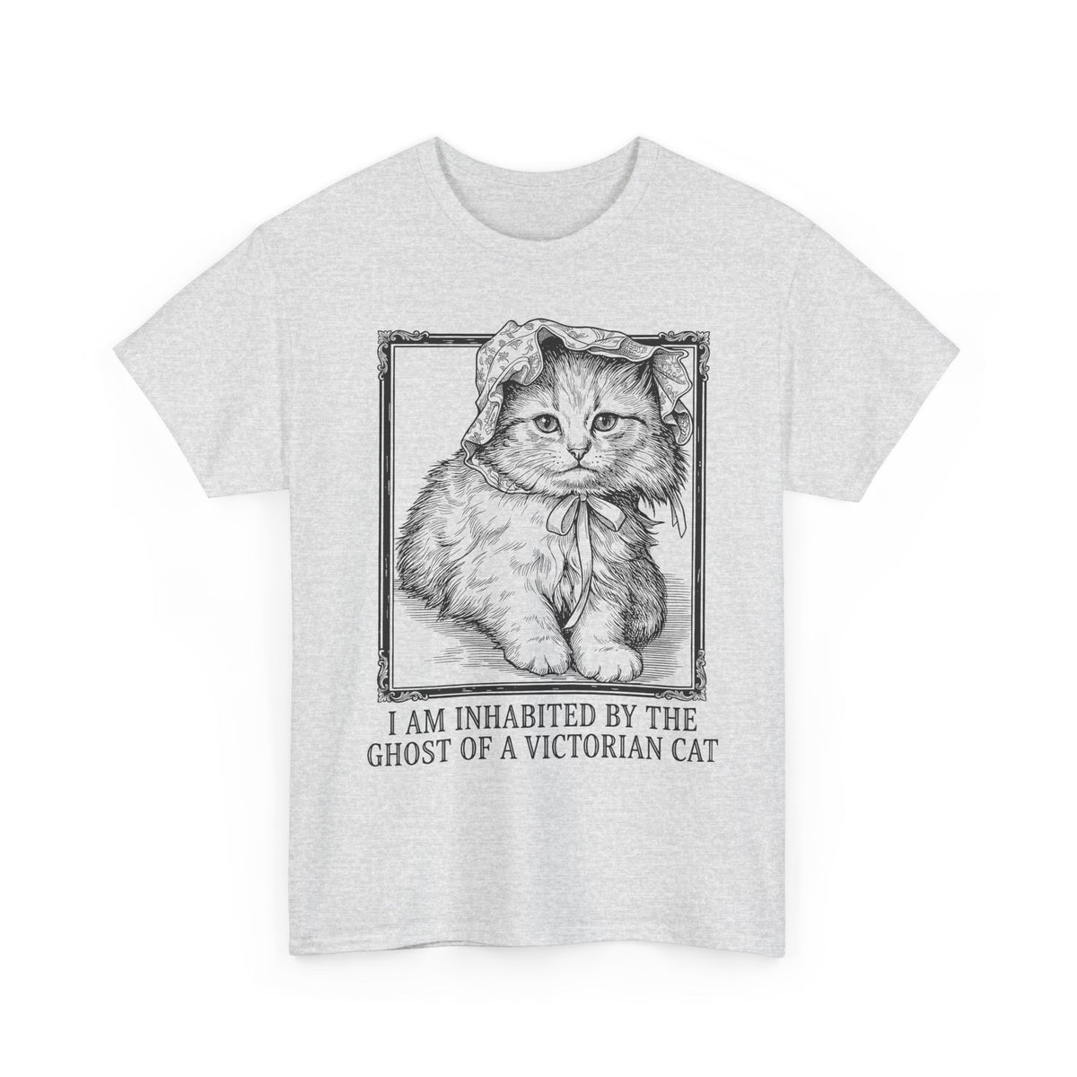 Victorian Cat Tee — “I Am Inhabited by the Ghost of a Victorian Cat” Graphic Shirt