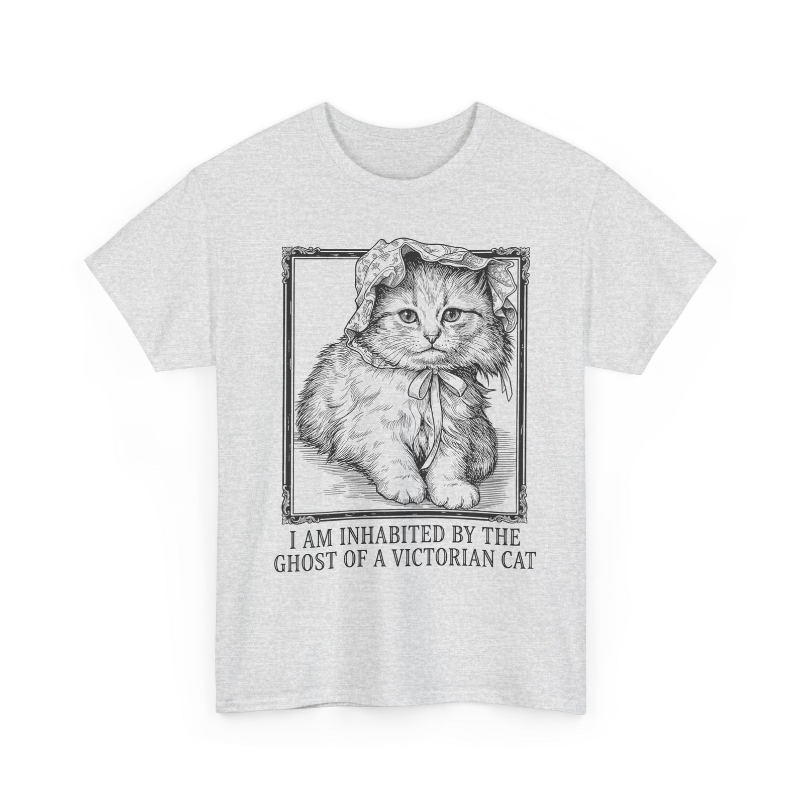 Victorian Cat Tee — “I Am Inhabited by the Ghost of a Victorian Cat” Graphic Shirt