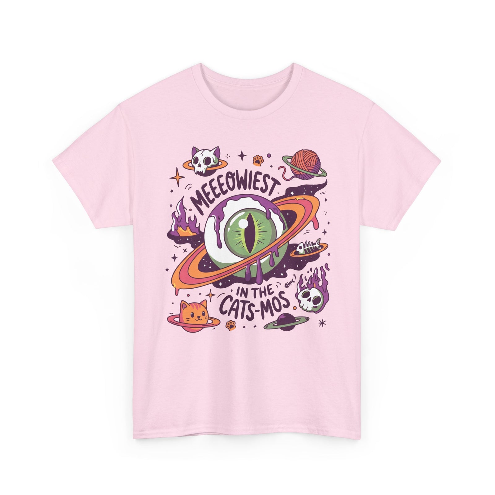 Meeeowiest In The Cats-Mos Shirt — Psychedelic Cosmic Eye Cat T-Shirt