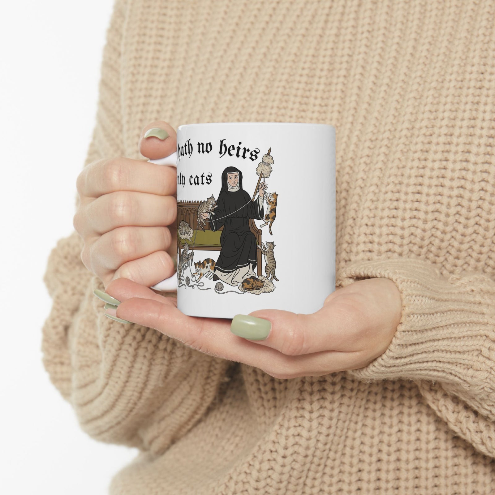 I Hath No Heirs, Only Cats Ceramic Mug