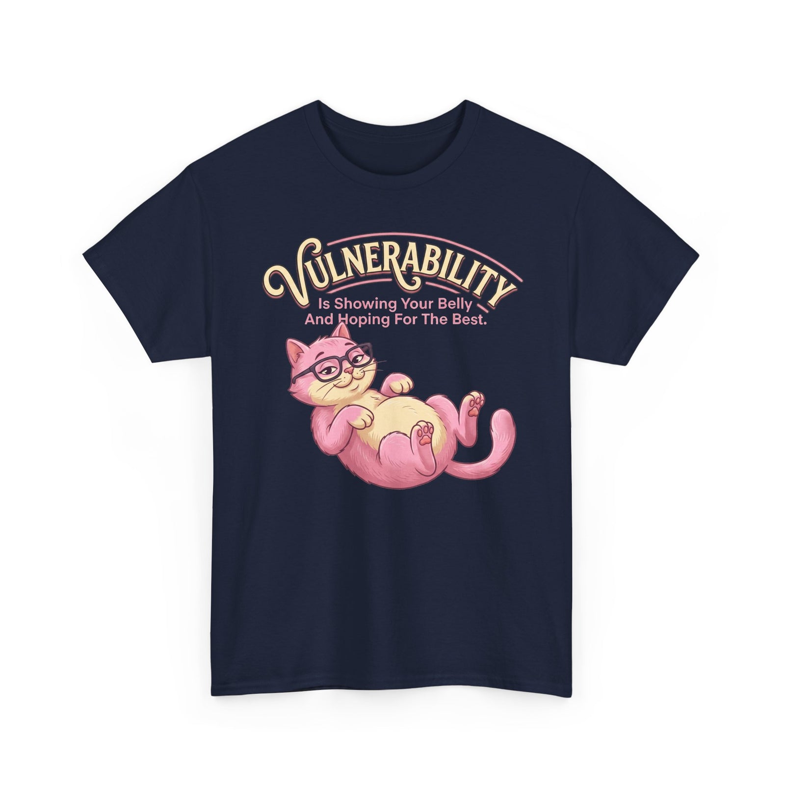 Vulnerability Cat T‑Shirt — "Vulnerability is Showing Your Reality" Cute Self‑Care Tee