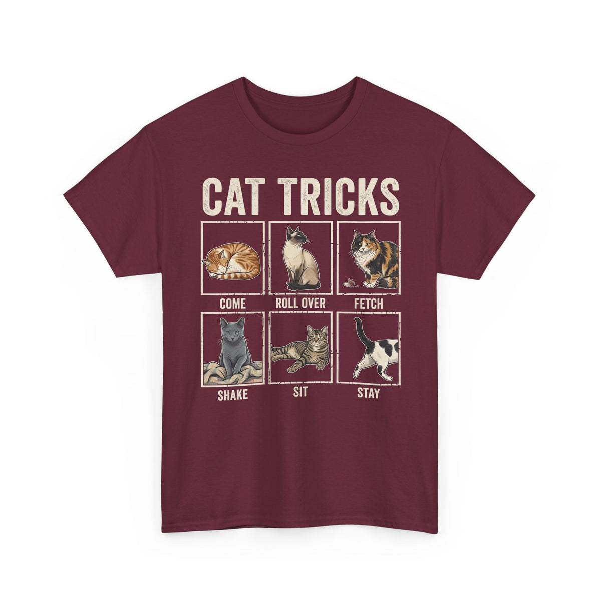 Funny Cat Tricks T-Shirt — Cute Cat Humor Tee