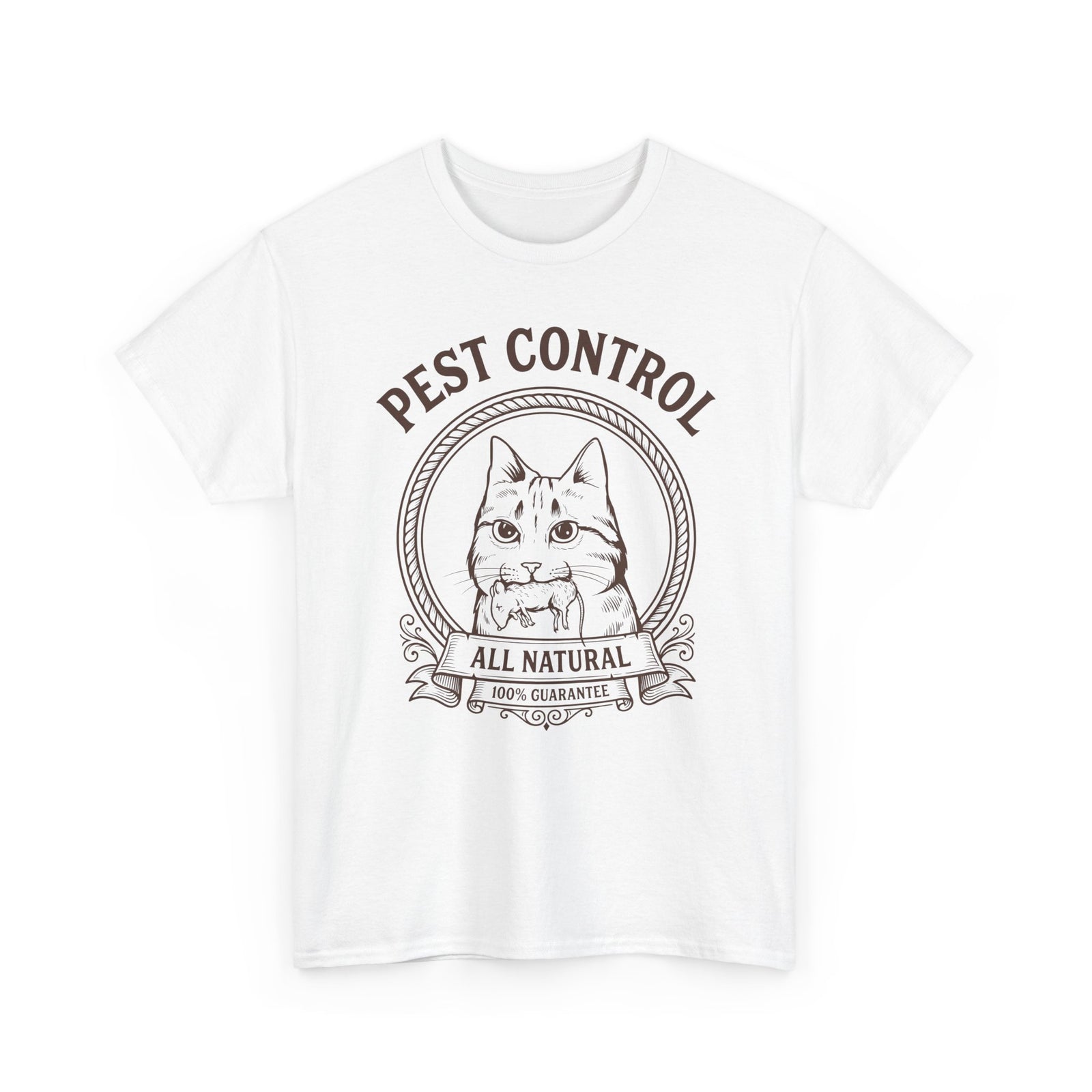 All Natural Pest Control – Funny Cat T-Shirt