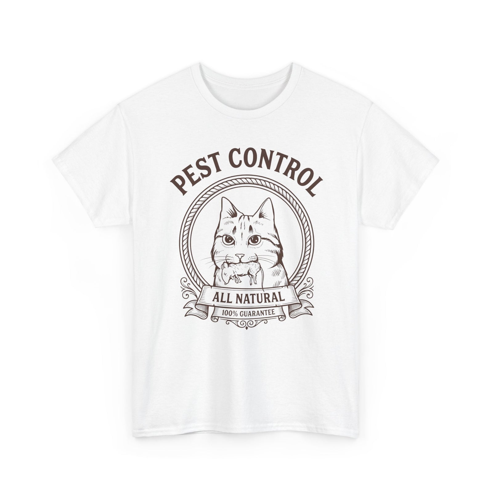 All Natural Pest Control – Funny Cat T-Shirt