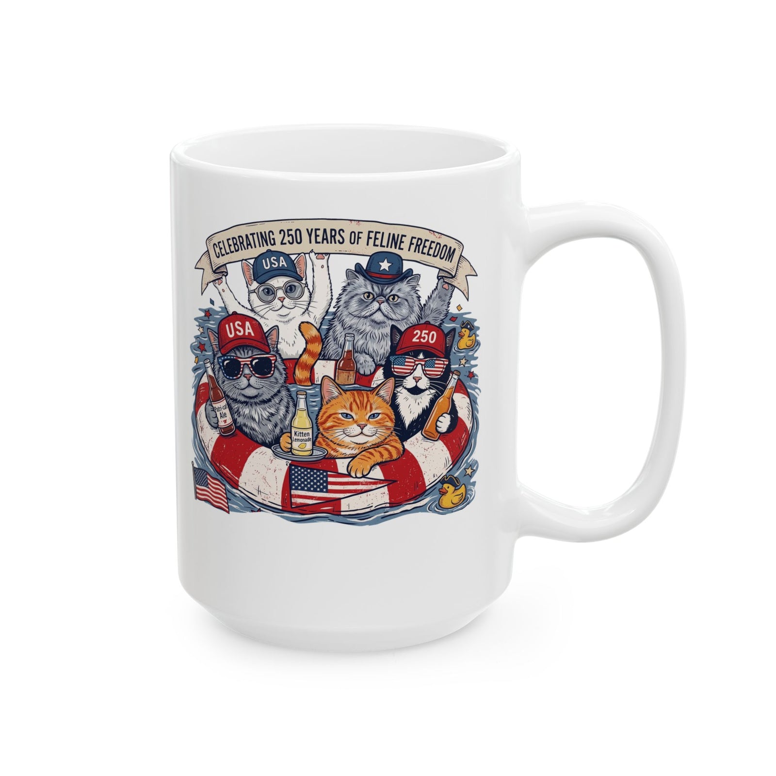 250 Years of Feline Freedom Ceramic Mug