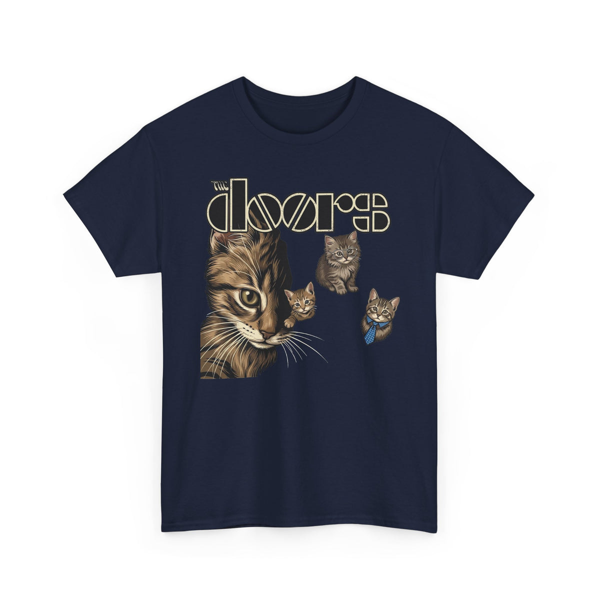 T-Shirt — Retro Cat Band Graphic Tee (The Doors Inspired)