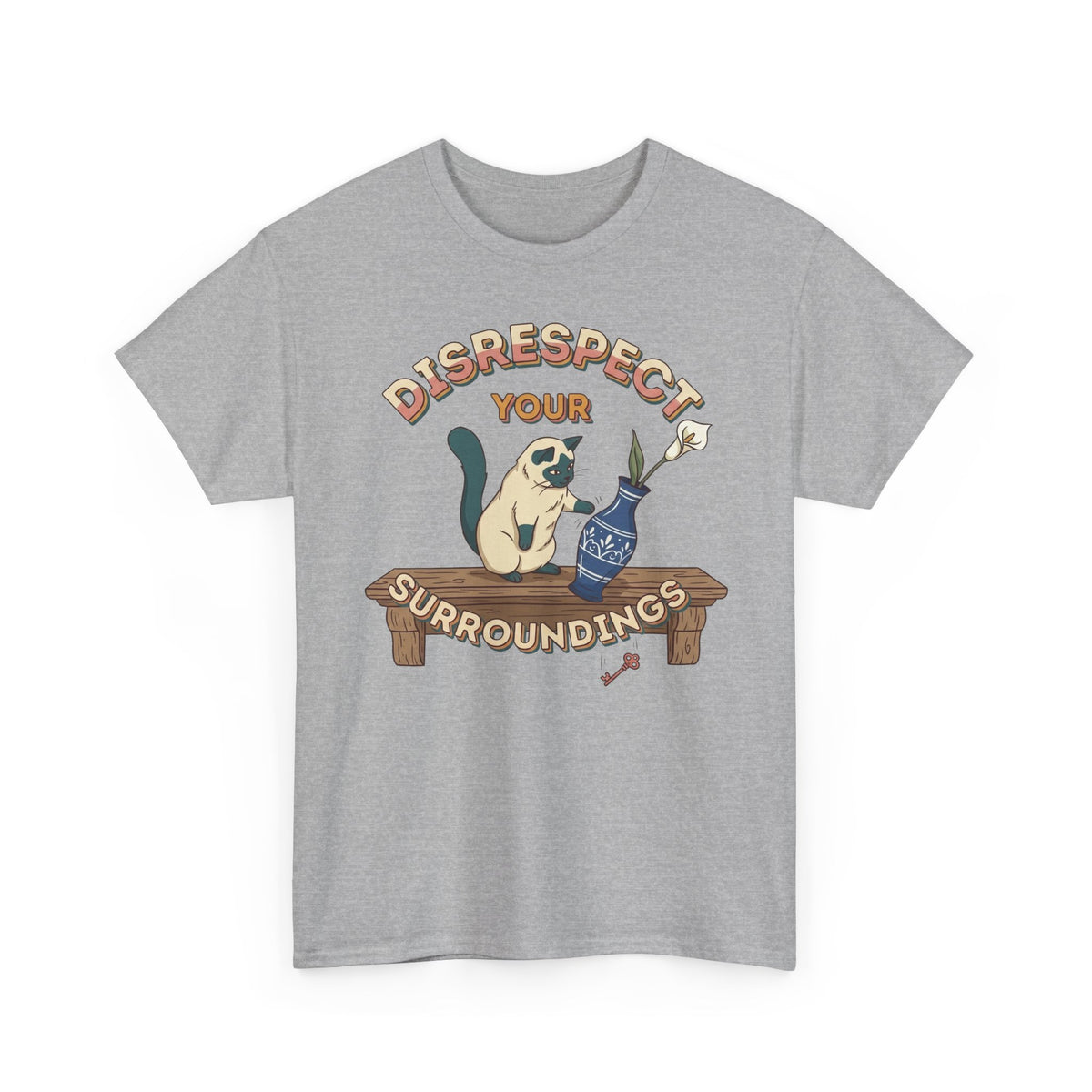 Disrespect Your Surroundings Cat Graphic Tee