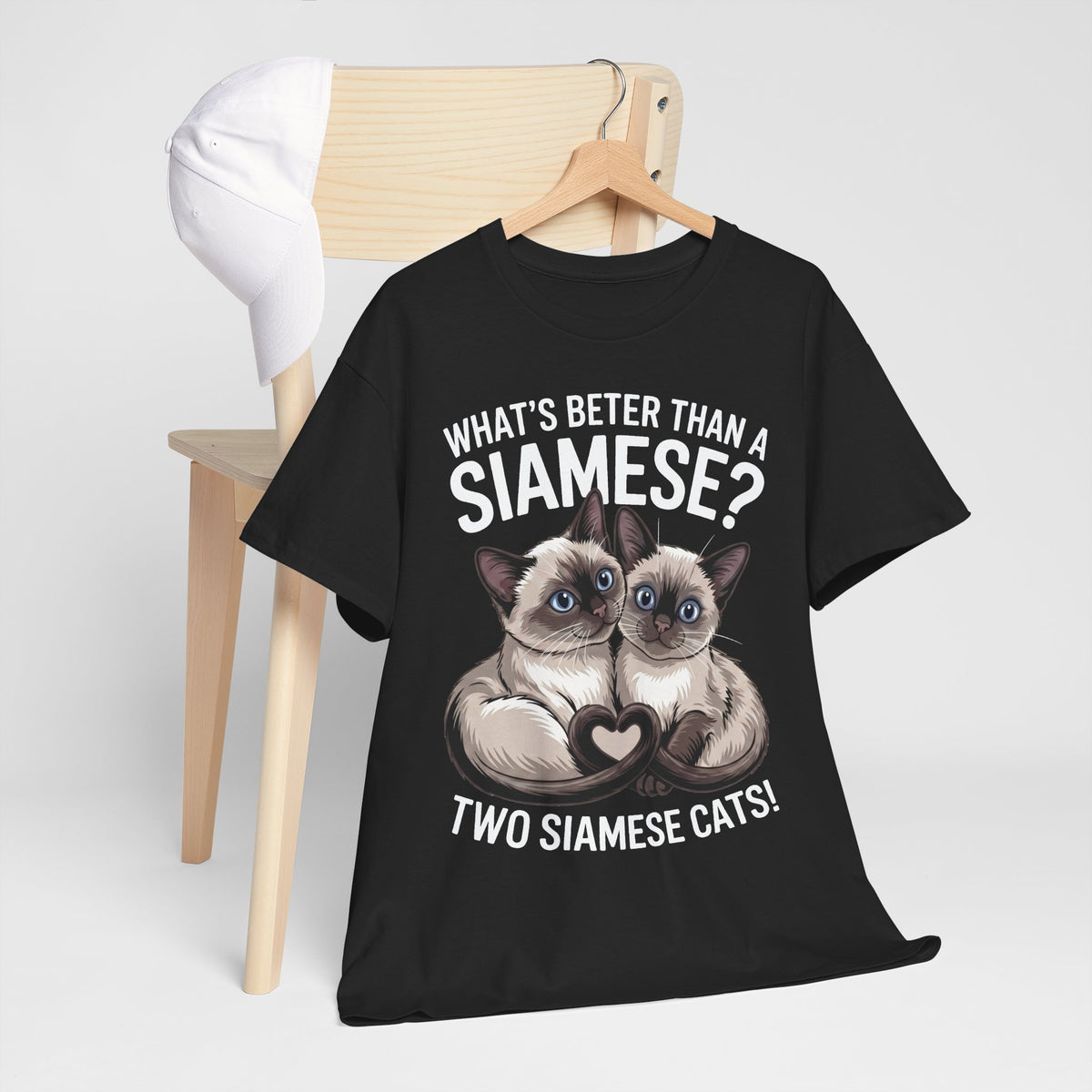 Two Siamese Cats T-Shirt – "What's Better Than a Siamese? Two Siamese Cats!" Cute Cat Lover Tee
