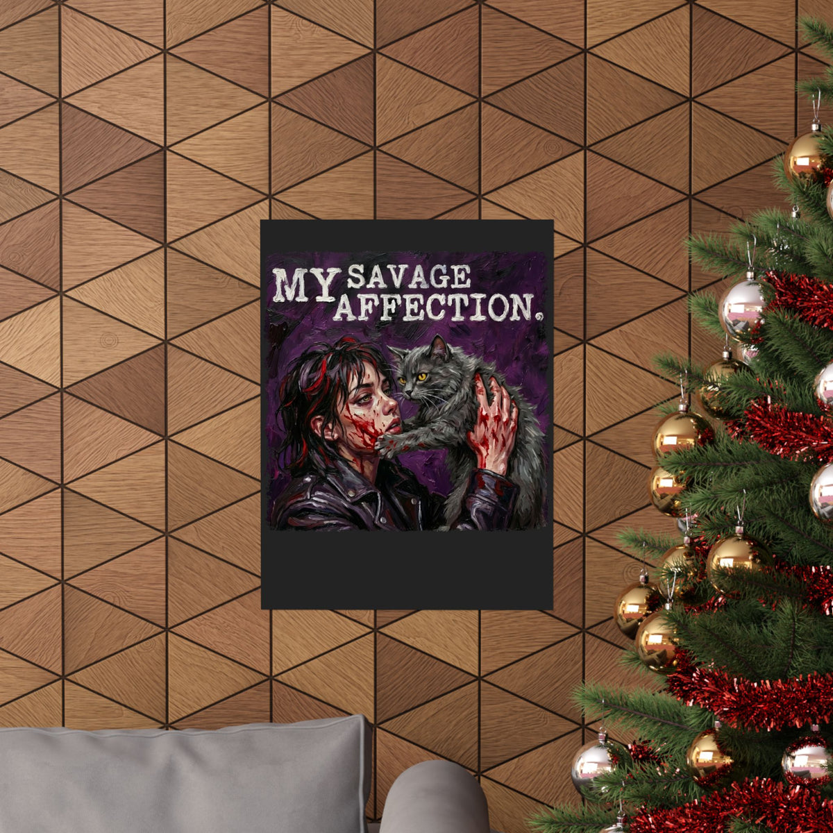 My Savage Affection Poster — Bold Romantic Graphic Poster
