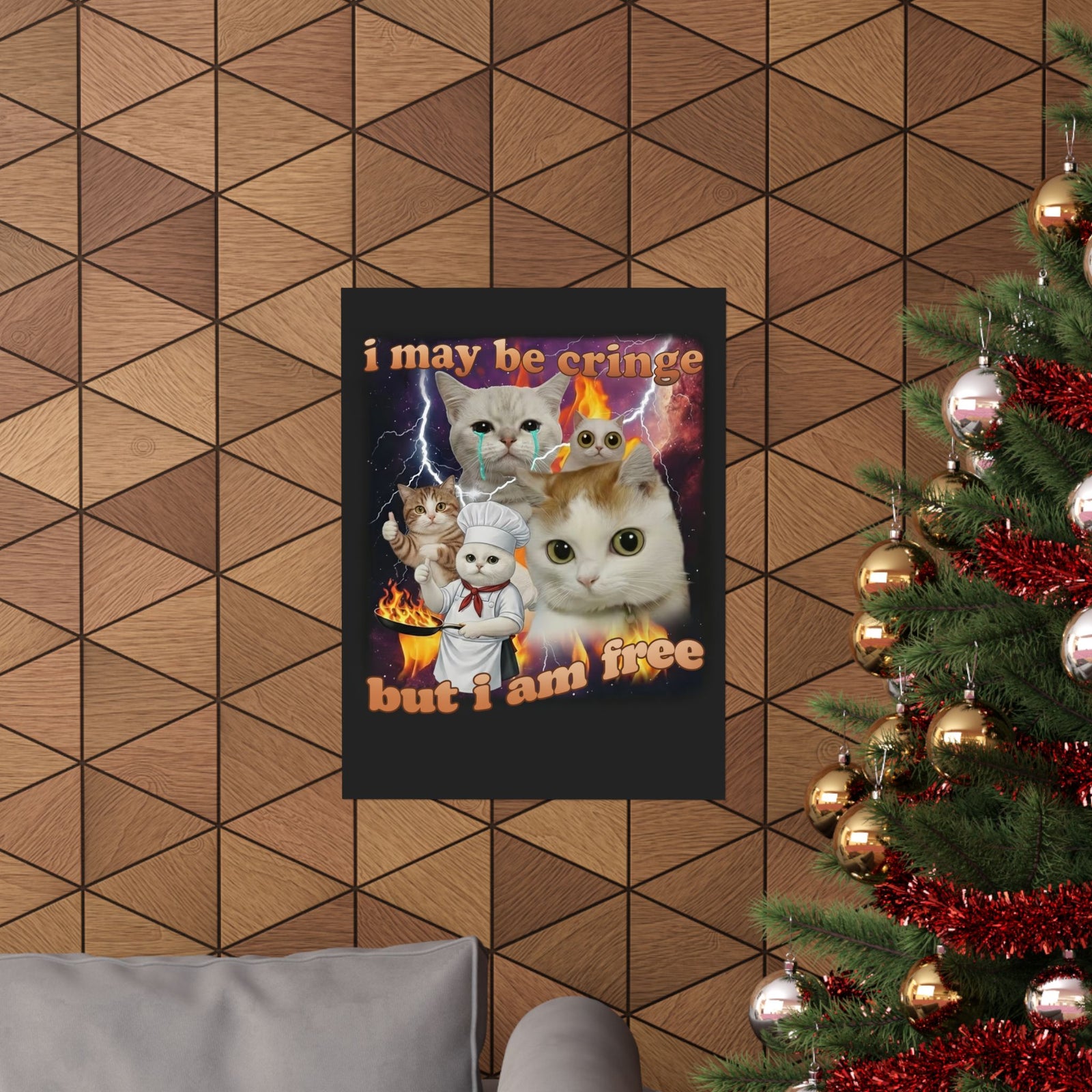 "I May Be Cringe But I Am Free" Poster — Funny Self-Expression Poster