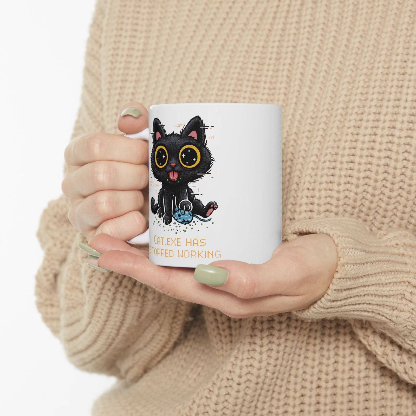CAT.EXE Has Stopped Working Ceramic Mug