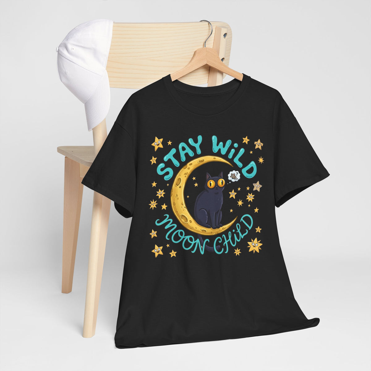 Cat 'Stay Wild Moon Child' T-Shirt